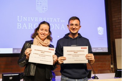 Miguel Mateu rep el Premi Millor Presentació de Tesis a la III Jornada Científica de l'IRSJD