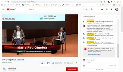 Setmana divulgativa per a la Prof. Maria Pau Ginebra