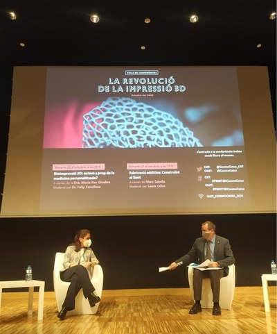The Conference "3D Bioimpression: Are We Close to Personalized Medicine?", at CosmoCaixa Barcelona