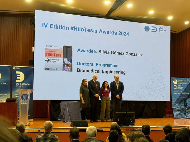 Sílvia Gómez, second place at UPC's #HiloTesis competition