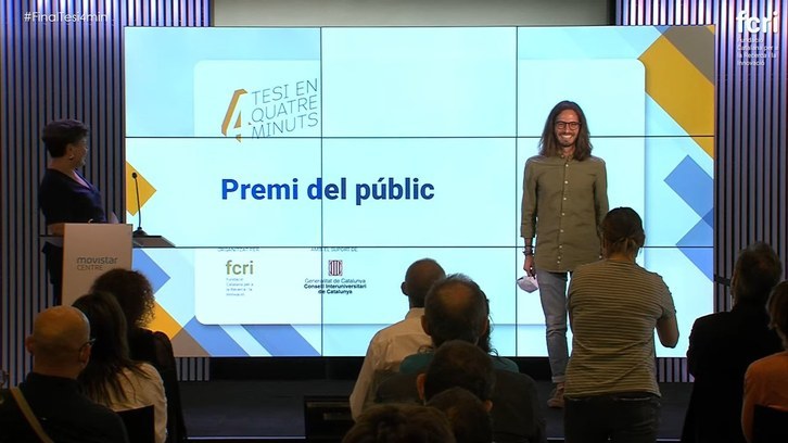 Lluís Oliver gana el Premio del Público en el concurso Presenta tu tesis en 4 minutos